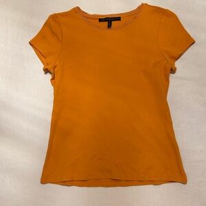 White House Black Market Orange Short Sleeve Tee